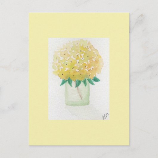 Yellow Hydrangea Postkarte (Vorderseite)