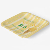 Yellow Ice Cream Sprinkle Kids Birthday Party Pappteller (Gewinkelt)