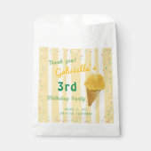 Yellow Ice Cream Sprinkle Summer Birthday Party Geschenktütchen (Vorderseite)