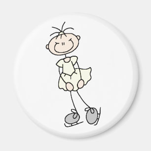Yellow Ice Skater Girl Magnet