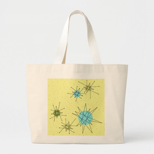 Yellow Iconic Atomic Sternexplosion Muster Tasche (Vorne)