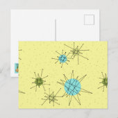 Yellow Iconic Atomic Sternexplosion Postcard Postkarte (Vorne/Hinten)