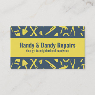 Yellow illustriert Tool Handyman Custom Visitenkarte
