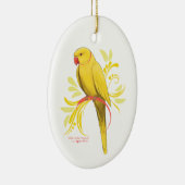 Yellow Indian Ringneck Keramikornament (Rechts)