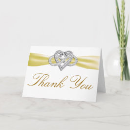 Yellow Infinity Heart Dankeschön Card Dankeskarte