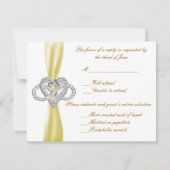 Yellow Infinity Heavy Response Card RSVP Karte (Vorderseite)