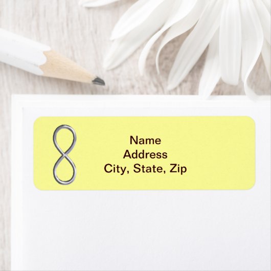 Yellow Infinity Wedding Address Labels (Insitu)