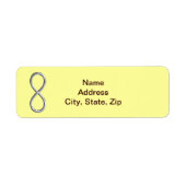 Yellow Infinity Wedding Address Labels (Vorne)