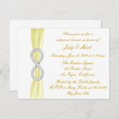 Yellow Infinity Wedding Probe Dinner Einladung (Vorne/Hinten)