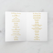 Yellow Infinity Wedding Program Card Programm (Innenseite)