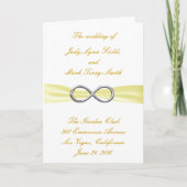 Yellow Infinity Wedding Program Card Programm (Vorderseite)