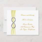 Yellow Infinity Wedding Reception Card Einladung (Vorderseite)