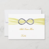 Yellow Infinity Wedding Table Platzkarte (Vorderseite)