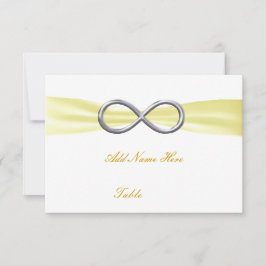 Yellow Infinity Wedding Table Platzkarte