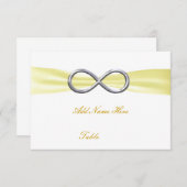 Yellow Infinity Wedding Table Platzkarte (Vorne/Hinten)