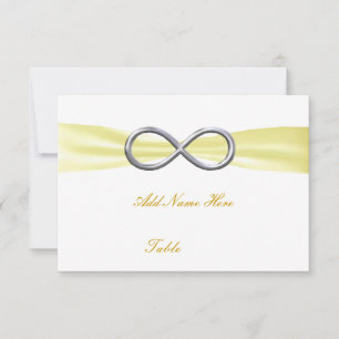 Yellow Infinity Wedding Table Platzkarte