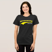 Yellow Introvertierte Typografie Swoosh Custom Dat Tri-Blend Shirt (Vorderseite voll)