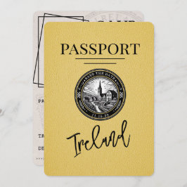 Yellow Ireland Passport Save the Date
