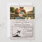 Yellow Ireland Passport Wedding Einladung (Vorderseite)