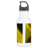 Yellow Iris Bean Wasserflasche aus rostfreiem Stah (Rückseite)