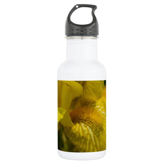 Yellow Iris Bean Wasserflasche aus rostfreiem Stah (Vorderseite)