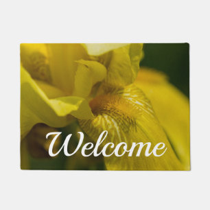Yellow Iris Beard Herzlich willkommen Fußmatte