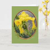 Yellow Iris Birthday-angepasst Karte (Gelbe Blume)