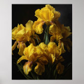 Yellow Iris Blume Art Print Poster (Vorne)
