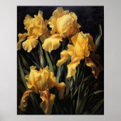 Yellow Iris Blume Art Print Poster (Vorne)