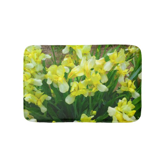 Yellow Iris Blume Bath Mat Badematte (Vorderseite)
