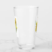 Yellow Iris Blume Botanische Kunst Glas (Links)