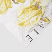 Yellow Iris Blume Butterfly French Decoupage Seidenpapier (Detail)