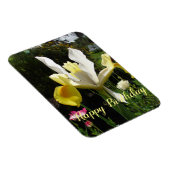 Yellow Iris Blume Floral Birthday Irises Magnet (Rechte Seite)
