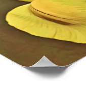 Yellow Iris Blume Fotokunst Print Poster (Ecke)