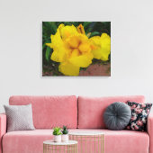Yellow Iris Blume Leinwand (Insitu (Wohnzimmer))