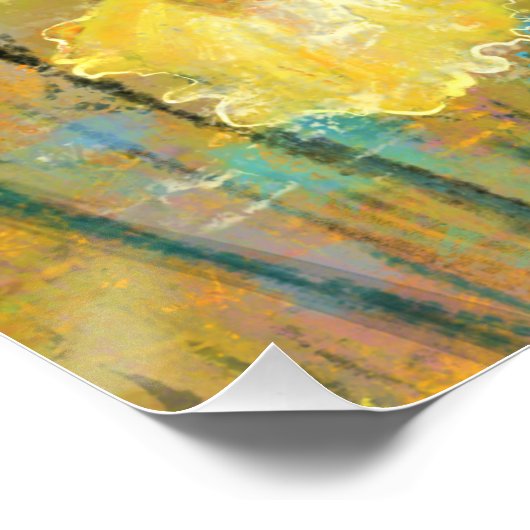 Yellow Iris Blume Poster (Ecke)