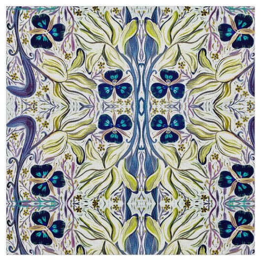 Yellow Iris Fabric Stoff (Muster)