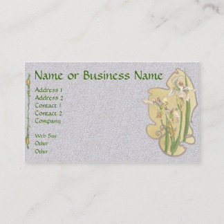 Yellow Iris floral Business Visitenkarte