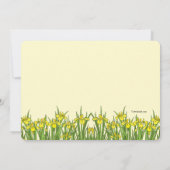 Yellow Iris Foto Geburtstagsfeier Einladung (Rückseite)
