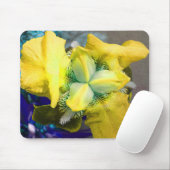 Yellow Iris Mousepad (Mit Mouse)