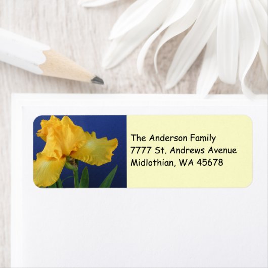 Yellow Iris Rücksendeadresse (Insitu)