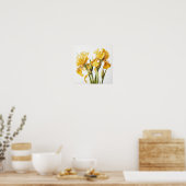 Yellow Irische Blume Art Print Poster (Küche)
