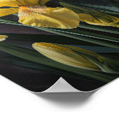 Yellow Irische Blume Art Print Poster (Ecke)