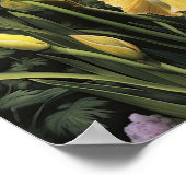 Yellow Irische Blume Art Print Poster (Ecke)