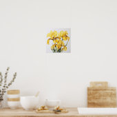 Yellow Irische Blume Art Print Poster (Küche)