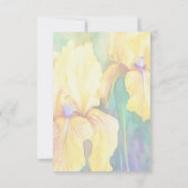 Yellow Irises Dankeskarte (Rückseite)