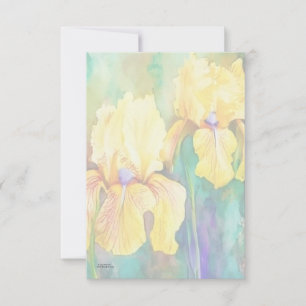 Yellow Irises Dankeskarte