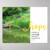 Yellow Irises Psalm 62:5 Hope Poster (Vorne)