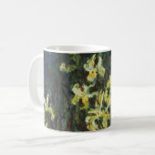 Yellow Irises von Claude Monet, Vintage Kunst Kaffeetasse (Vorderseite Links)