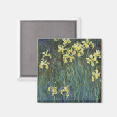 Yellow Irises von Claude Monet, Vintage Kunst Magnet (Vorderseite/Rückseite)
